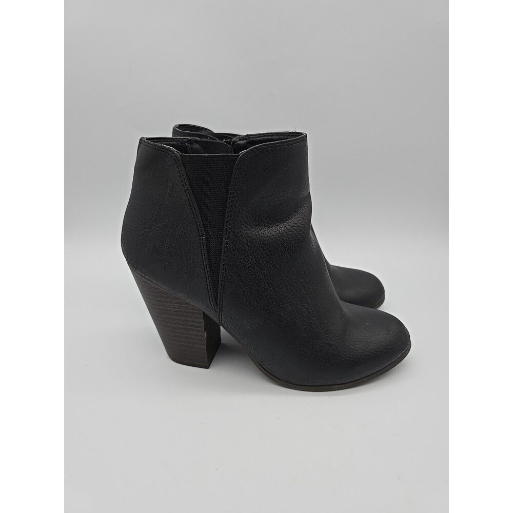 Fergalicious by Fergie Womens 6.5 M Black Zip Up Ankle Booties